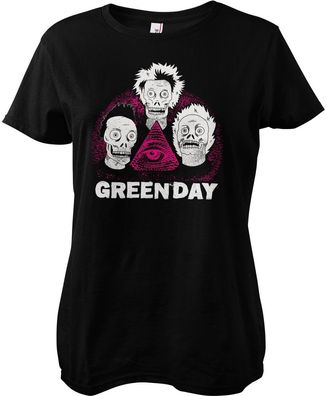 Green Day T-Shirt Skulls Girly Tee WMX-5-GDAY009-H85-3