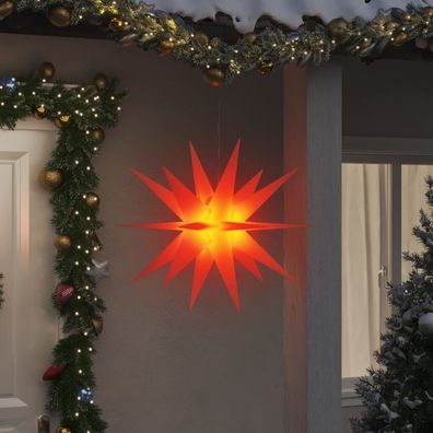 LED-Weihnachtsstern Faltbar Rot 100 cm