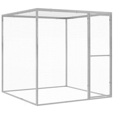 vidaXL Katzenkäfig 1,5x1,5x1,5 m Verzinkter Stahl