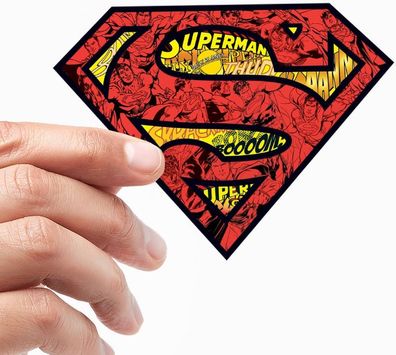 Superman Stickers Mash-Up Shield Sticker WB-8-SUP001-JS1551