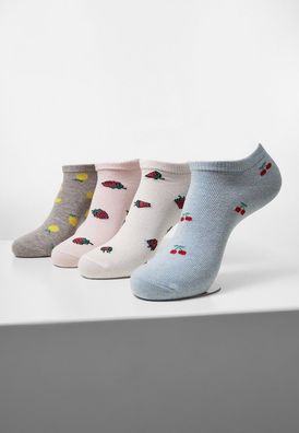 Urban Classics Recycled Yarn Fruit Invisible Socks 4-Pack