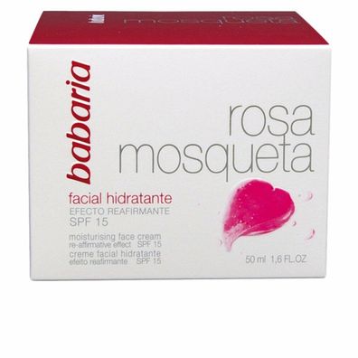 Babaria Face Cream 24 Hour Moisture Rose hip Oil Spf15 50ml