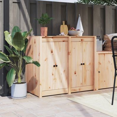 vidaXL Türen für Outdoor-Küche MEPPEL 2 Stk. 50x9x82 cm Massivholz Kiefer