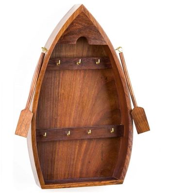 Schlüsselkasten Boot Schiff Holz Schlüsselboard Wandboard Maritim Dekoration