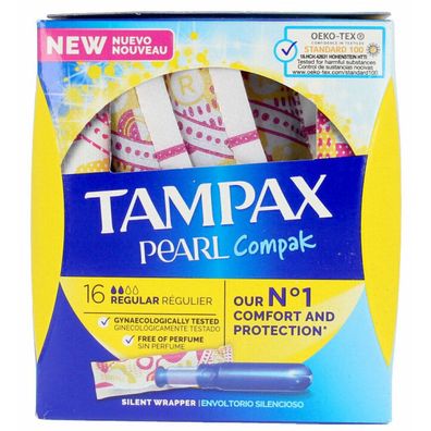 Tampax Pearl Compak Regular 1 x 16 Tampons