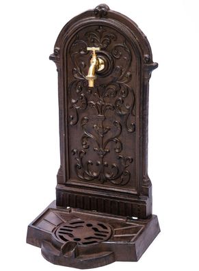 Standbrunnen 64cm 11kg Waschbecken Brunnen Eisen braun Wandbrunnen antik Stil