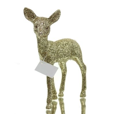 Scheulen Weihnachtsdeko Reh nach links schauend Gold & Glitter - Kunststoff