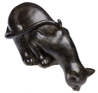 Nostalgie Skulptur Katze Garten Haus antik Stil Figur sculpture cat York Cats