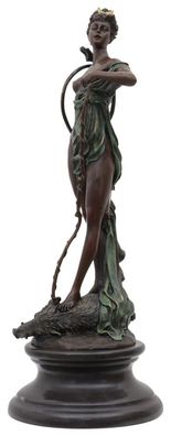 Bronzeskulptur Diana Victorius im Antik-Stil Bronze Figur Statue 47,6cm