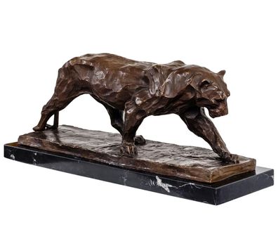 Bronzeskulptur Panther Kopie nach Barye 52cm Replik Bronze Raubkatze