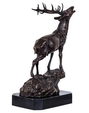 Bronzeskulptur Hirsch nach Pierre Jules Mene Figur 40cm Antik-Stil Replik Kopie