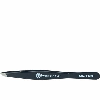 Beter Tweezers Magnetic Slanted Tip Black