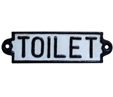 Nostalgie Türschild Schild Toilet Toilette Gäste WC 16cm Eisen Antik-Stil