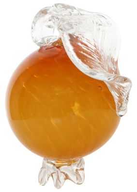 Glasfigur Orange Briefbeschwerer Figur Frucht Glas im Murano Antik-Stil