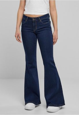 Urban Classics Damen Jeans Ladies Organic Low Waist Flared Denim