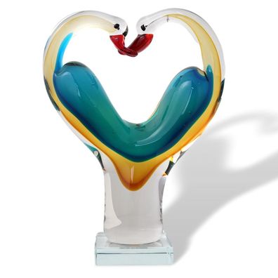 Glasskulptur Glasfigur Figur Skulptur Liebe Glas Paar Liebespaar Hochzeit Schwan