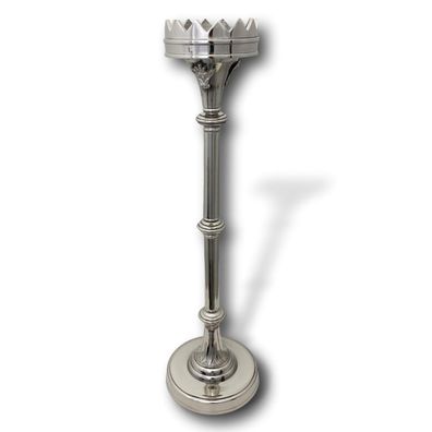 Kerzenleuchter 62cm Altarleuchter Kerzenständer Kirche Krone silber Antik-Stil