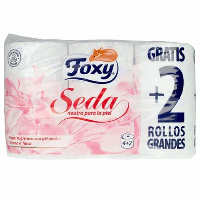 Foxy Seide Toilettenpapier 3 Schichten 4 + 2 Rollen