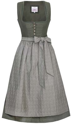 Dirndl Lina 68cm Länge efeu/khaki