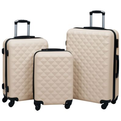 Hartschalen-Trolley-Set 3 Stk. Golden ABS