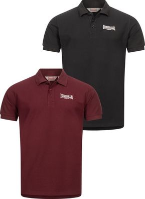 Lonsdale Lingholme Herren Poloshirt normale Passform Doppelpack