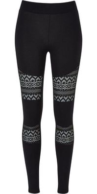 Urban Classics Damen Ladies Crochet Lace Inset Leggings