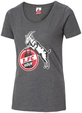 1. FC Köln Damen T-Shirt Basic Anthrazit 2020291