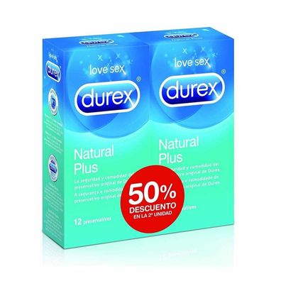 Durex natural plus 2x12ud