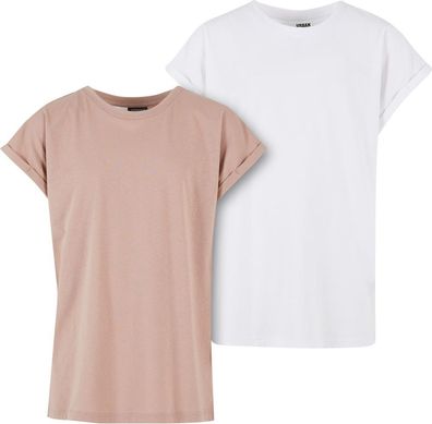 Urban Classics Mädchen Girls Extended Shoulder Tee 2-Pack UCK771A