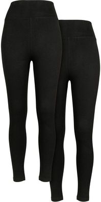 Urban Classics Damen Ladies High Waist Jersey Leggings 2-Pack