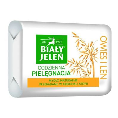 WHITE JELEC Hypoallergene Premium Naturseife Hafer & Flachs 100g