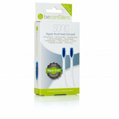 Beconfident Sonic Regular Brush Heads White 2 Units