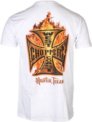 West Coast Choppers Herren T-Shirt Goldfire White T-Shirt White