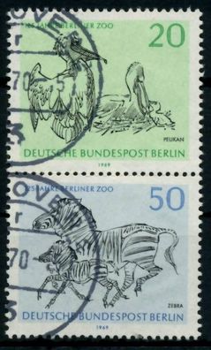 BERLIN Zusammendruck Nr B2 Zd4 gestempelt SENKR PAAR X6A48C2