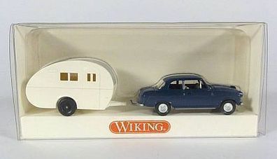 Wiking H0 894 02 26 Borgward Isabella Oldtimer Wohnwagengespann Wohnwagen NEU OVP