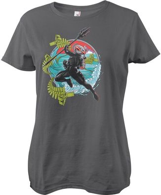 Aquaman Damen T-Shirt Surfing Black Manta Girly Tee WB-5-AQLK002-DTF870