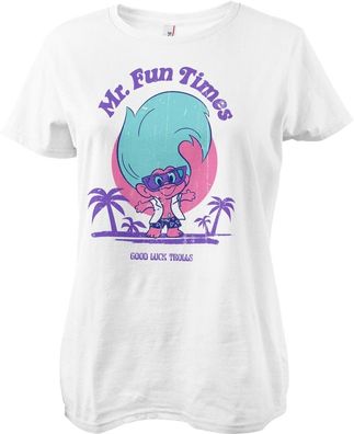 Good Luck Trolls Damen T-Shirt Mr Fun Times Girly Tee UV-5-GLT005-H56-14