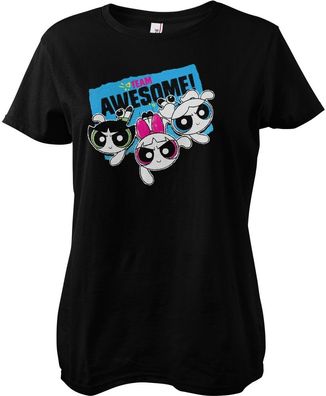 Power Puff Girls Damen T-Shirt Powerpuff GirlsTeam Awesome Girly Tee WB-5-PPG002-D