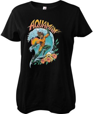 Aquaman Damen T-Shirt Surf Style Girly Tee WB-5-AQLK001-DTF869