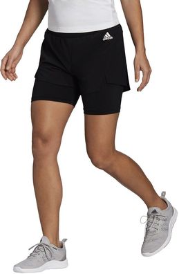 Adidas Damen Shorts Primeblue Designed 2 Move 2in1 Shorts 161135