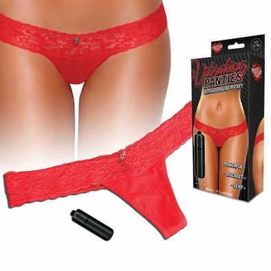 Hustler Vibrating Panties slim red S/M