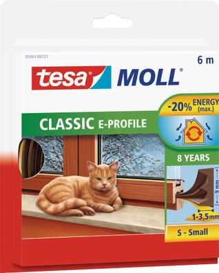 Fenster-/Türmoll tesamoll® 5463 B9mmxH4mmxL6m braun TESA