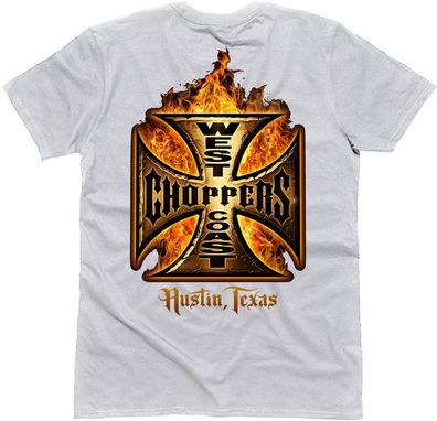 West Coast Choppers Herren T-Shirt Goldfire Grey T-Shirt Grey