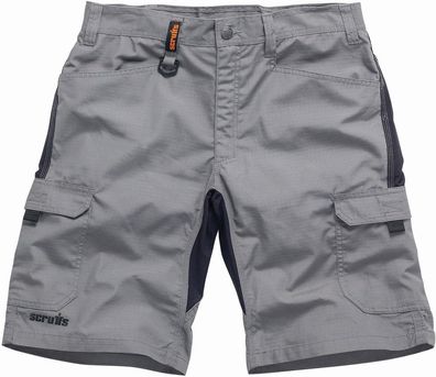 Scruffs Arbeitsshorts Shorts „Trade Flex“ -Grau