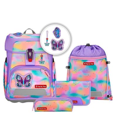 Step by Step CLOUD FLASH Schulranzen Set 5tlg Butterfly Luna, Butterfly Luna, Jungen