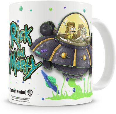 Rick And Morty Spaceship Coffee Mug White