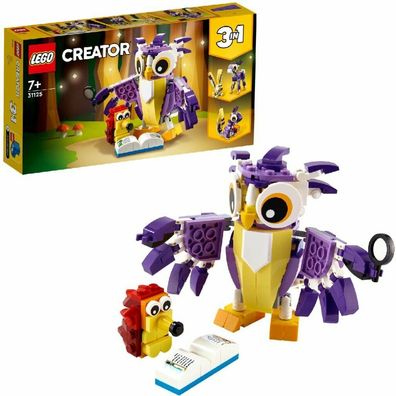 LEGO 31125 Creator 3-in-1 Wald-Fabelwesen (Hase, Eule, Eichhörnchen)