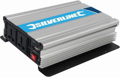 Silverline Kfz Zubehör Spannungswandler, 12 V 1000 W (2 x 500 W)