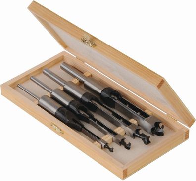 Silverline Holzbearbeitungszubehör Vierkant-Stemmbohrer, 4-tlg. Satz 6–16 mm