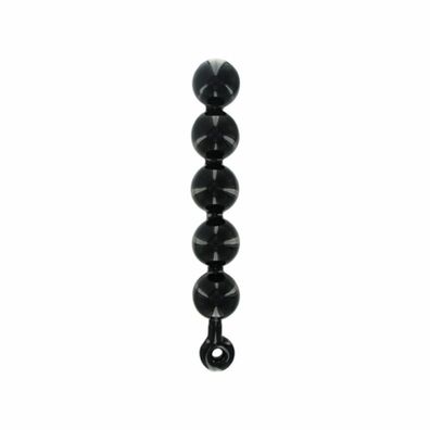 MASTER SERIES Black Baller Anal Beads